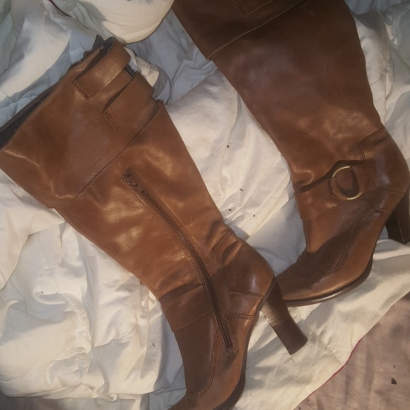 Genuine leather - knee high - boots 👢 - Picture 3 of 3